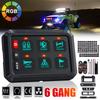 12V/24V LED 6/8/12 Gang Switch Panel Circuit Control Relay System Box Slim Touch Control Panel for Boat Jeep UTV Caravan
