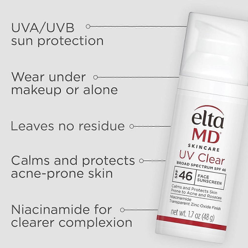 EltaMD UV Clear Face Sunscreen SPF 46, Oil-Free Sunscreen with Zinc Oxide