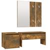 Hallway Furniture Set Smoked Oak Wood Based Material