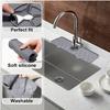 1pc Thick Silicone Faucet Drain Mat, Casual Home Decor