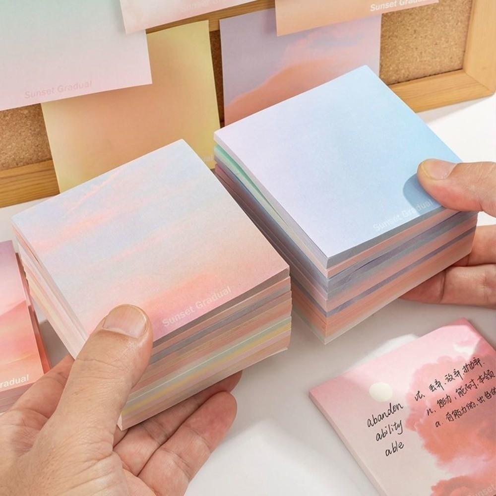 Gradient Color Self Sticky Note Pads 50 Sheets Sticky Note Book New Square Sticky Notes Office Use