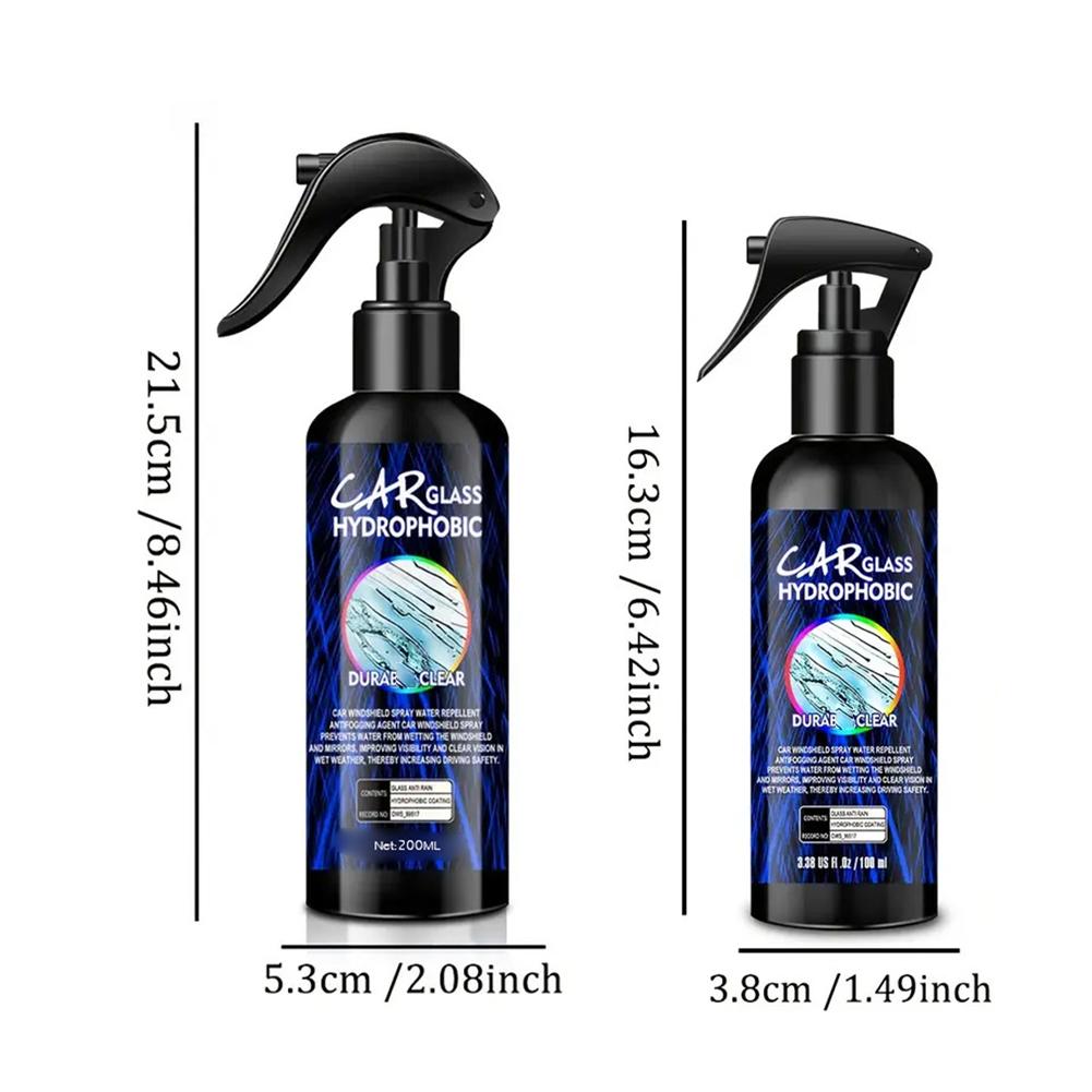 Universal Car Glass Rainproof Water Spray Repellent Coating Hydrophobic Waterproof Agent Oil Film Removing Auto Glass Film Agent