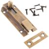 Copper Finish Door Bolt High Strength Brass French Door Flush Bolt Sliding Lock for Wood Gate Latch Security Gate Latches