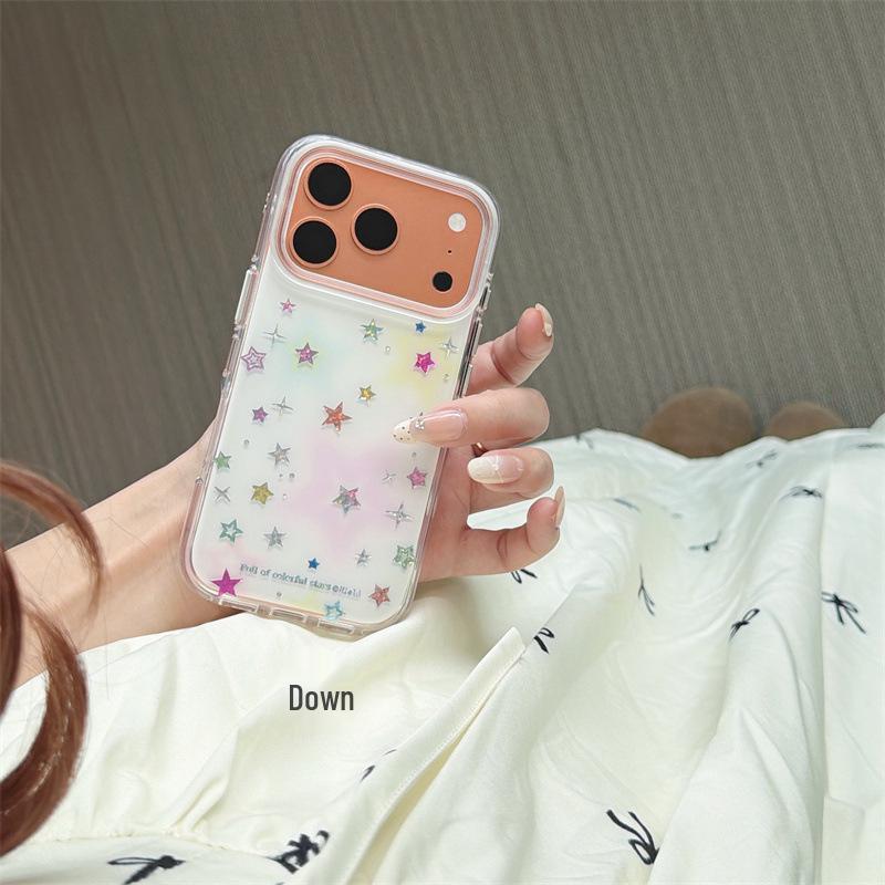 

Gilded Colorful Stars Chain Case for iPhone 17/16 Pro Max/15/14 - High-End Feel Apple 14 Pro Max