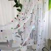 Handmade Tulle Table Runner Romantic Colorful Table Cover Pom-Poms Tablecloth Birthday Party
