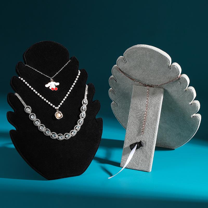velvet Necklace Pendant Display Storage Board Stand Jewelry Organizer Holder Case Rack