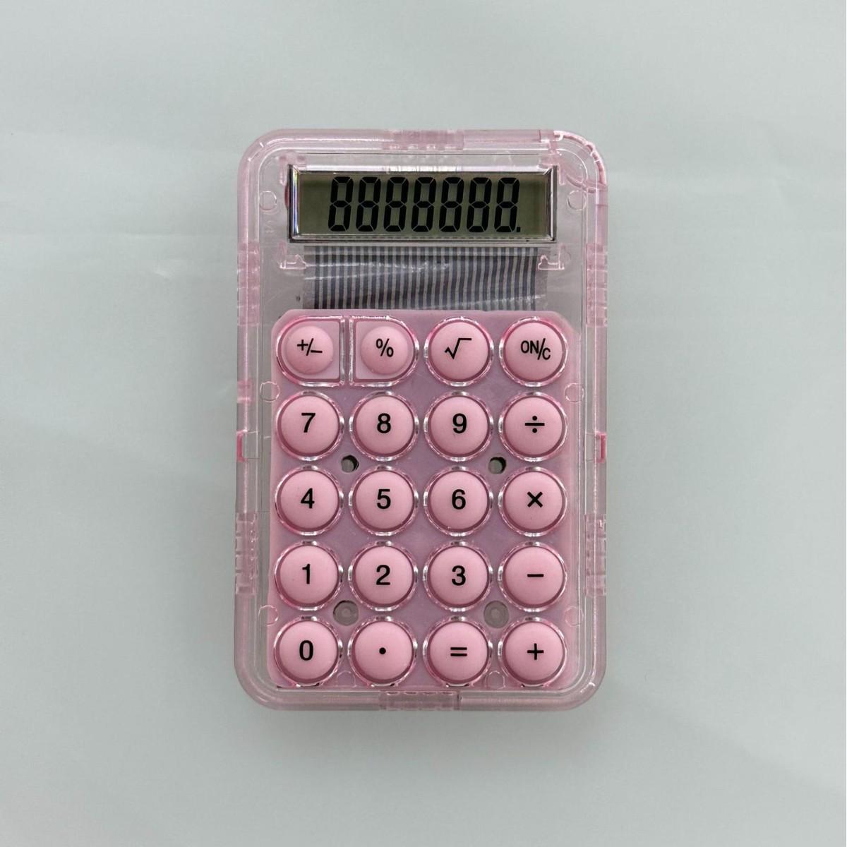 

Adorable Mini Transparent Calculator - Handheld, Portable, Candy-Colored Student Gift