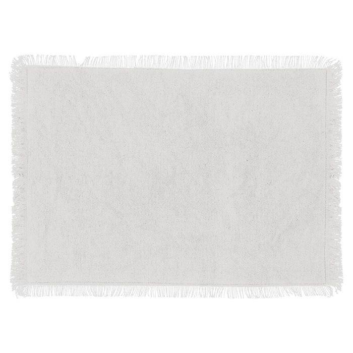 Set de table - Mahas - Blanc - 30 x 45 cm - 100% coton - Lavable à la main