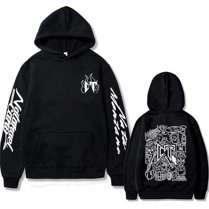 Cantor Natanael Cano Corridos Tumbados Preguiça CT Moletom com capuz estampa dupla face masculino casual oversized moletom com capuz hip hop masculino