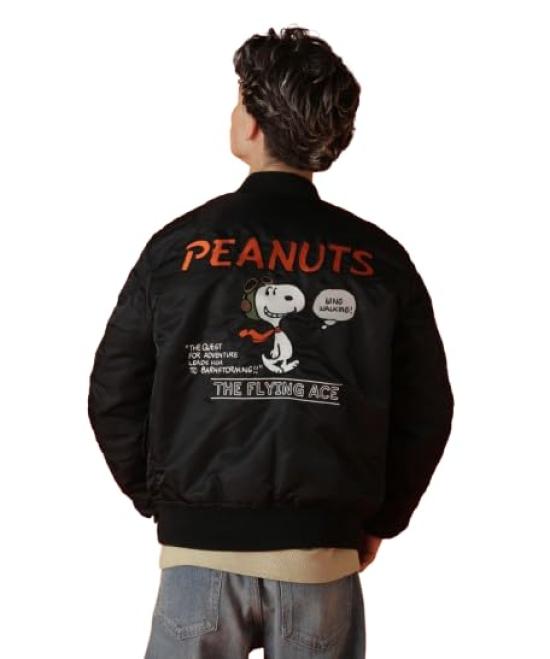

PEANUTS ACE Flying Ace Peanuts XL 010 Black [AVIREX] MA-1 FLYING MA-1 Men s 783-4252052