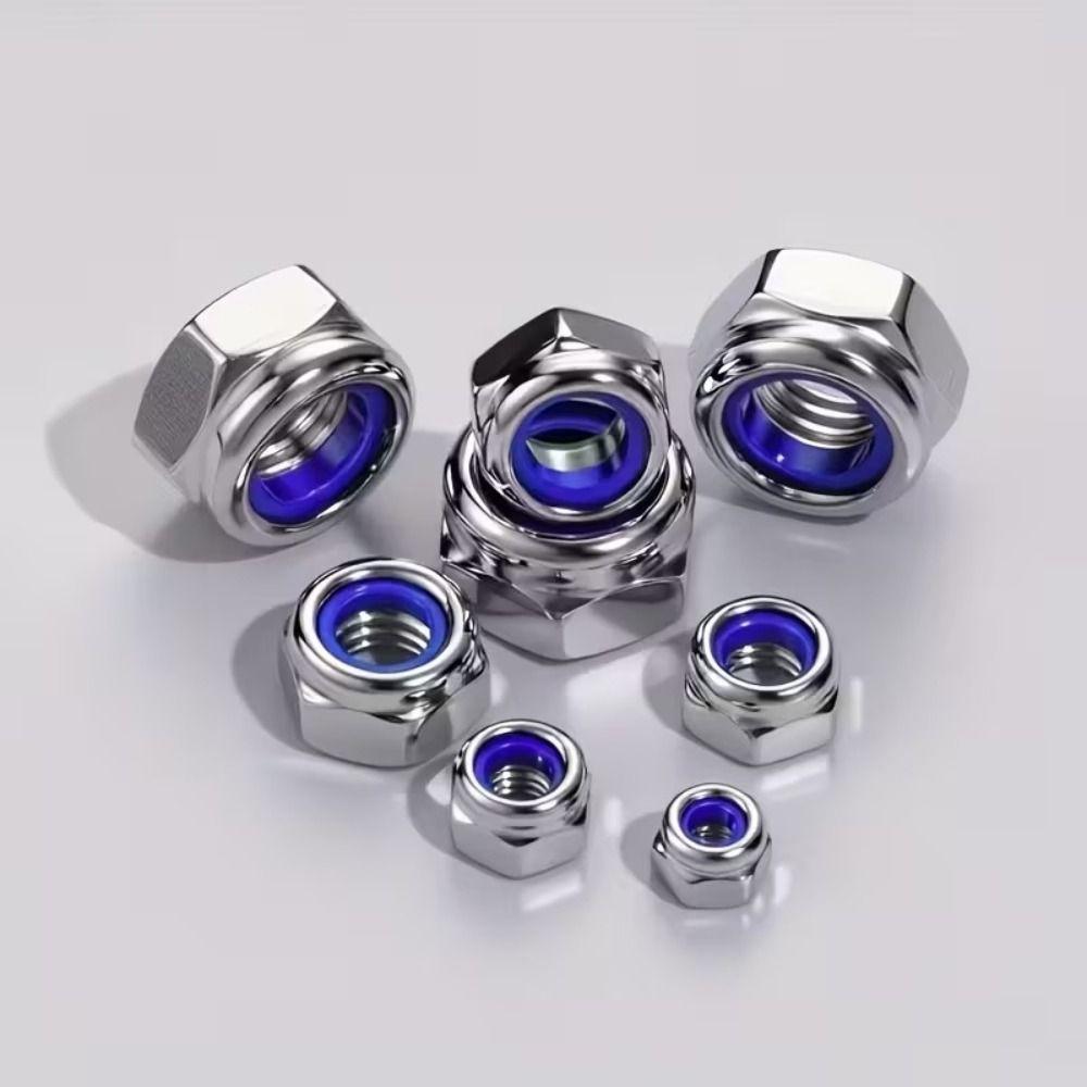 High Strength Nylon Locknuts Corrosion Resistant Full-Thread Anti-Lock Nuts  Electrical Maintenance