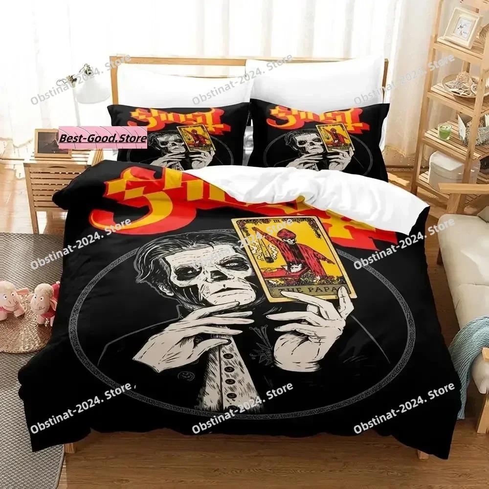 Ghost Rock Band Tank Bedding Set Printed Bed Set With Pillowcase Bed Duvet Cover Soft Single Double Queen Super King Size