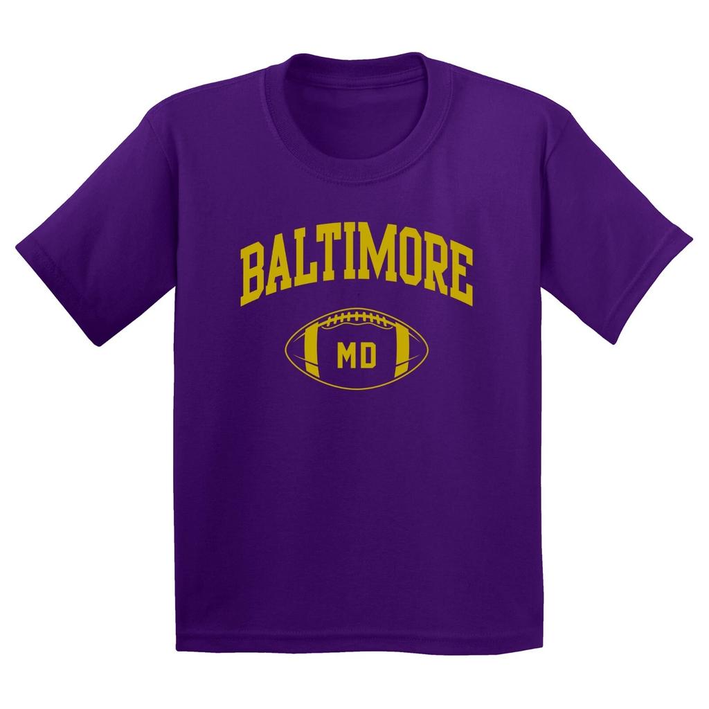 Baltimore Classic Football Arch - Youth T Shirt - Purple
