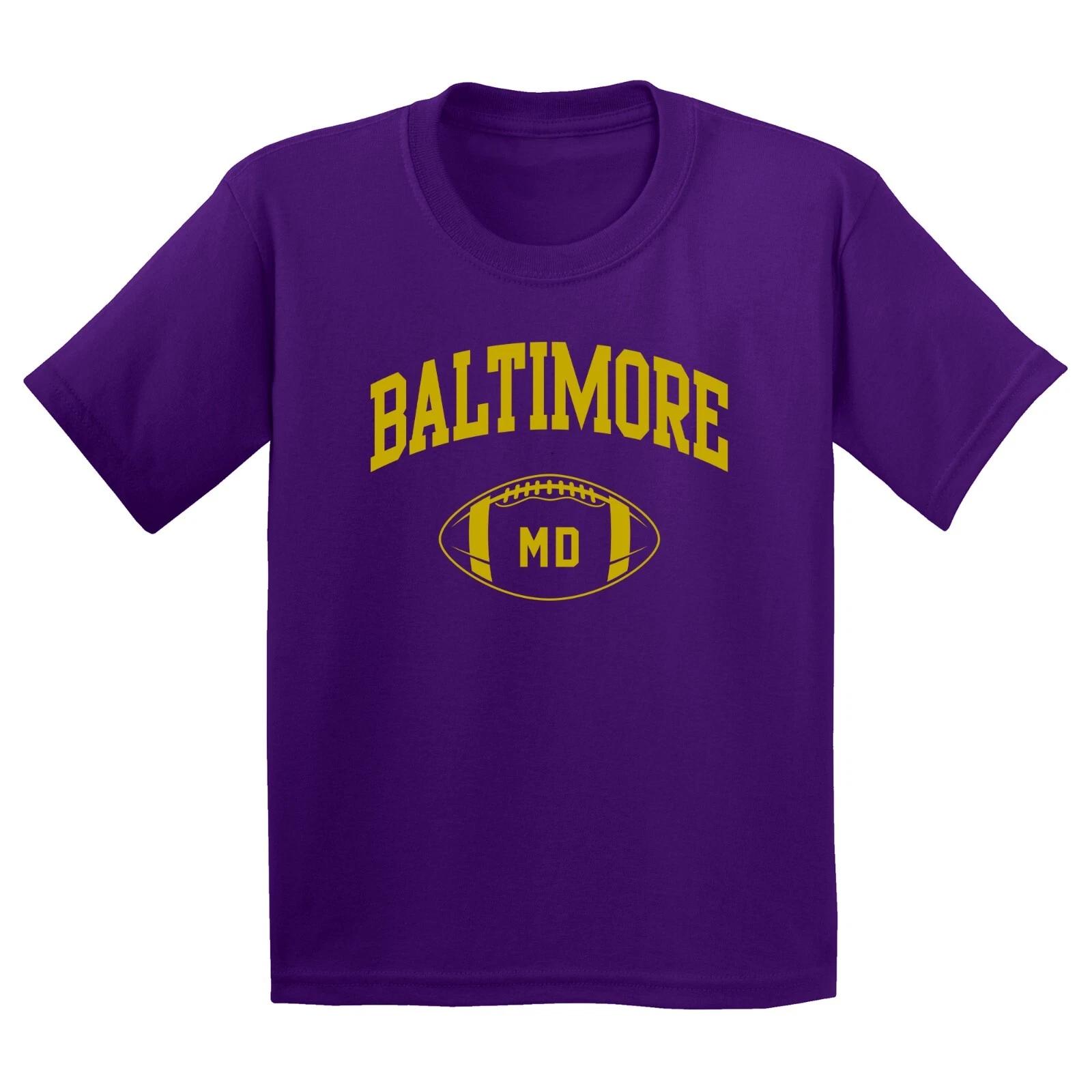 Baltimore Classic Football Arch - Youth T Shirt - Purple L