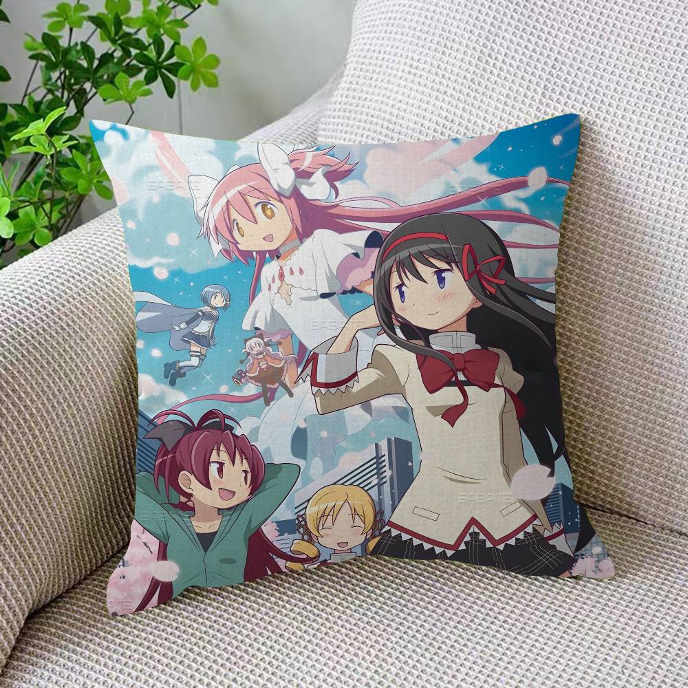 Puella Magi Madoka Magica Nap Anime Pillow Gift Home Office Decoration Bedroom Sofa Car Cushion Cover Case 45x45