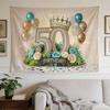 A Stylish Tapestry, Golden Jubilee Celebration,perfect for Sprucing up Wall Decor in Homes, Dorms and Bedrooms.