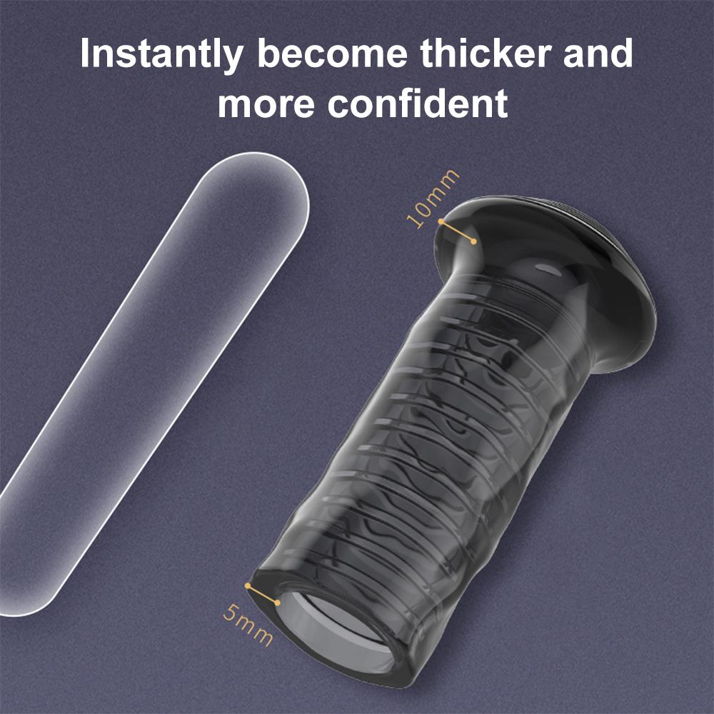Silicone Reusable Condoms Penis Sleeve Extender Delay Ejaculation Penis Cock Ring Dick Enlargement Adult Sex Toys For Men