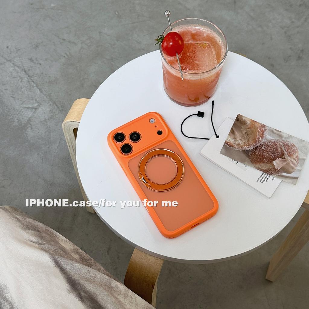 360 rotating bracket for iPhone17ProMax magnetic mobile phone case Apple 16 dopamine fine hole sheath