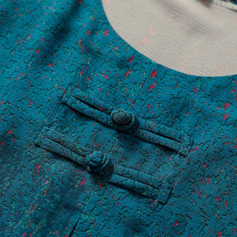 SIFONE Women's Mid-Aged Spring/Autumn New Chinese Style Printed Two-Piece Set