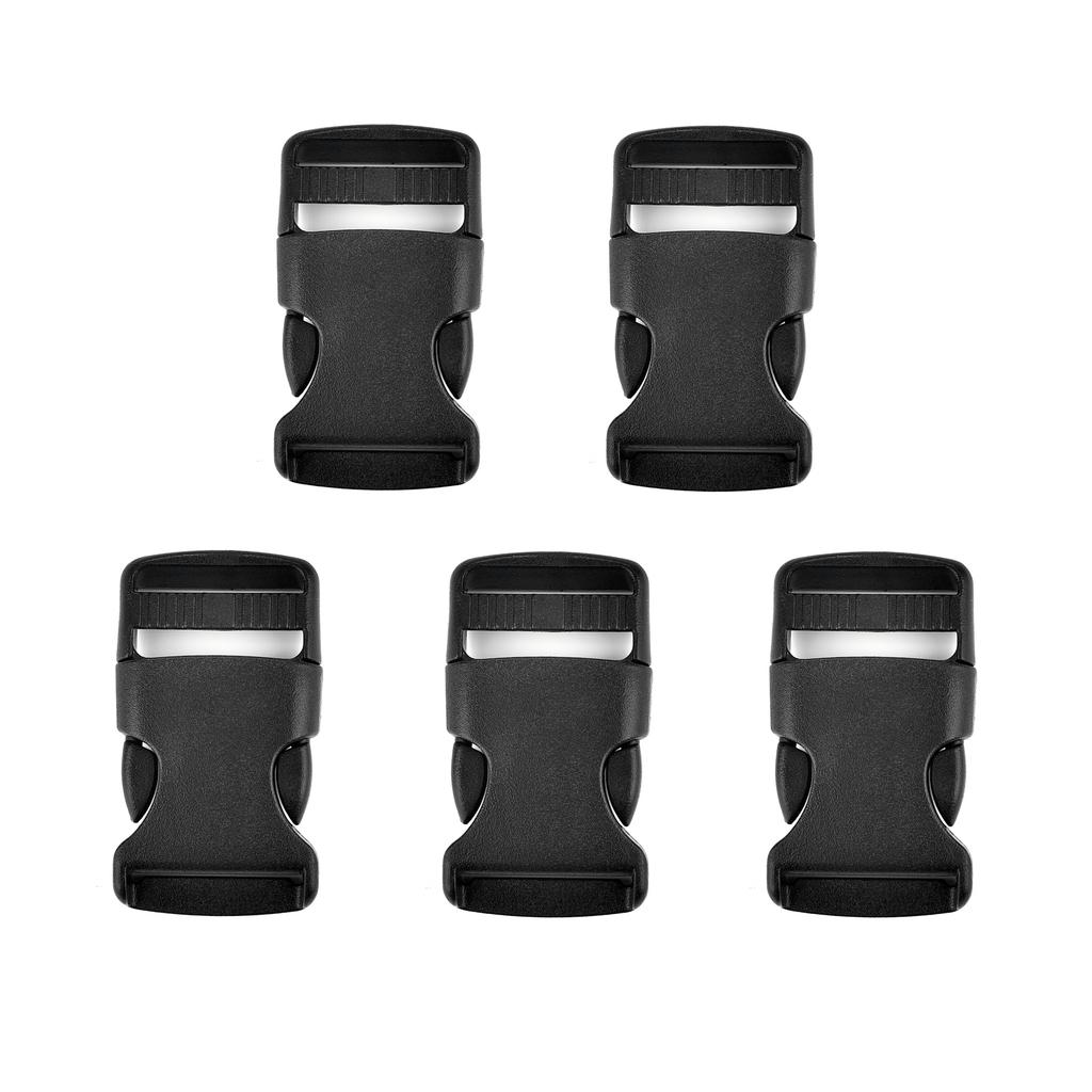 5pcs Plastic Quick Side Release Buckles Clasps Clips Dual Adjustable Security Double Lock Buckle Strap Dog Collar 15/20/25/32mm