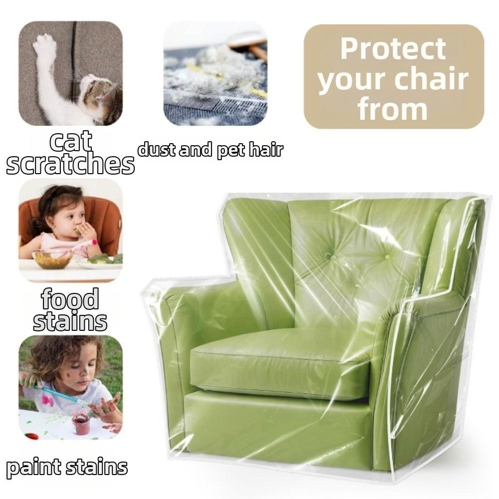 Transparent Recliner Chair Cover Waterproof Armchair Slipcover Furniture Protector  Pets Protection