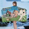 Popular Mascot T-Ttoro I-Inoue Bath Towel Microfiber Soft Water Absorbing Breathable For Girl Kids Decorative Cartoon Towel