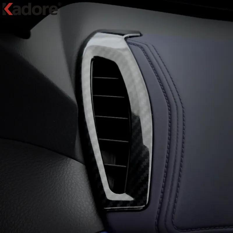 Car Front Side Air Condition Vent Cover Trim For Toyota CHR C-HR 2016 2017 2018  Carbon Fiber Interior Moulding Accessories