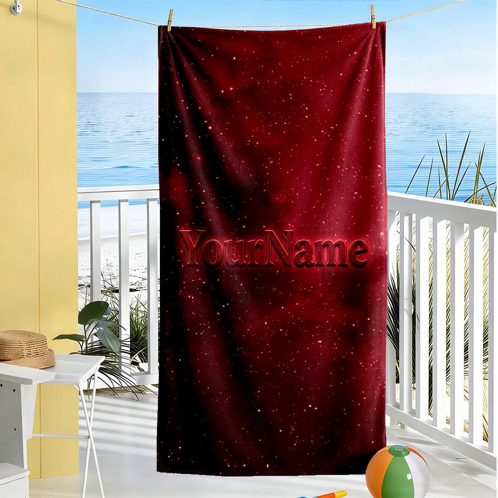Rose Customize Your Name Beach Towel Soft Durable Quick-Dry Suitable for Sports Travel Swimming Yoga Bathroom Beach And Pool