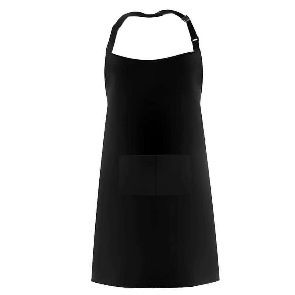 Chef Apron Cooking Black Aprons with 2 Pockets for Kitchen BBQ Restaurant Baking
