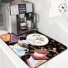 Kitchen Mat Diatom Mud Drain Mat Dish Dry Absorbent Coffee Drain Pad Home Decoration Accessories Small Rugs for Bedroom