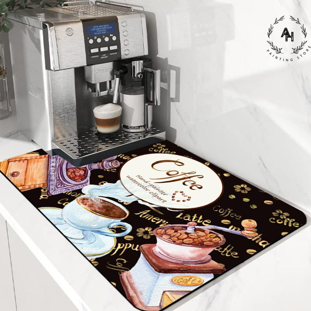 Kitchen Mat Diatom Mud Drain Mat Dish Dry Absorbent Coffee Drain Pad Home Decoration Accessories Small Rugs for Bedroom