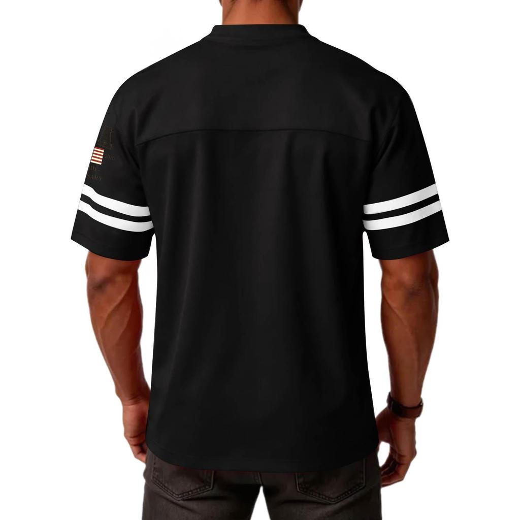 Men V Neck Short Sleeve Jersey Style T Shirt with 250 Years 1776 2026 Print and Graphic Sports Top