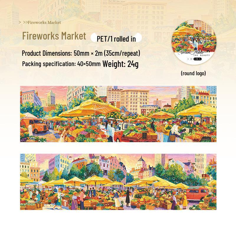 Fairytale Dreamy Scenery PET Tape: Dreamy Manor Series Decorative Stickers