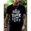European Sizes Men's Black T - Shirt: Manhattan Legacy NYC 1986 Tee