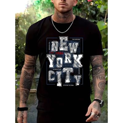 Tailles européennes T-shirt noir pour homme: T-shirt Manhattan Legacy NYC 1986