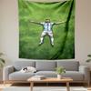 Lionel Messi Lying On Grass Pitch Argentina Number 10 Wall Tapestry Football Star Illustration Art Decor for Man Cave Gift