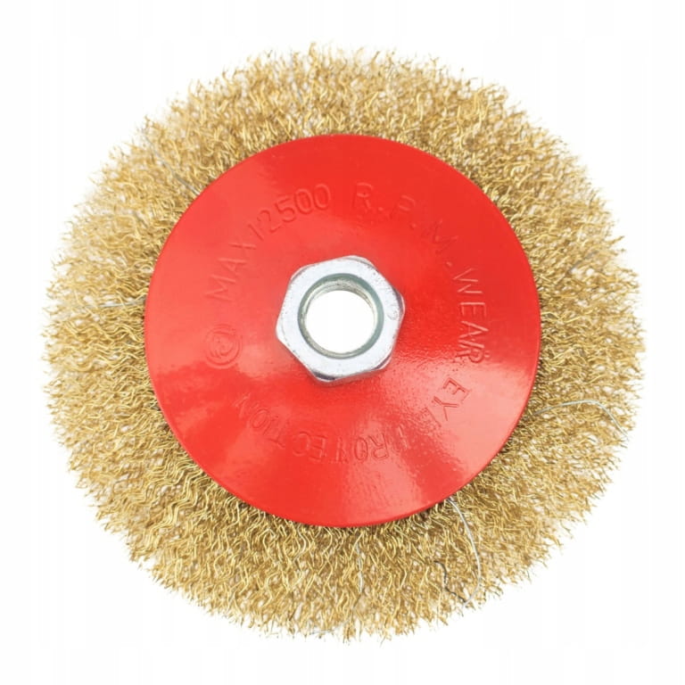 Rotary Brush for Drill, Brass, M14, Steel