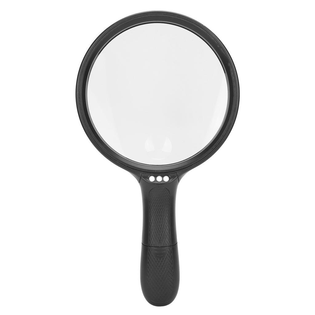 1.8X 5X Lens Magnifying Glass Battery Powered 3LED Handheld Magnifier for Reading