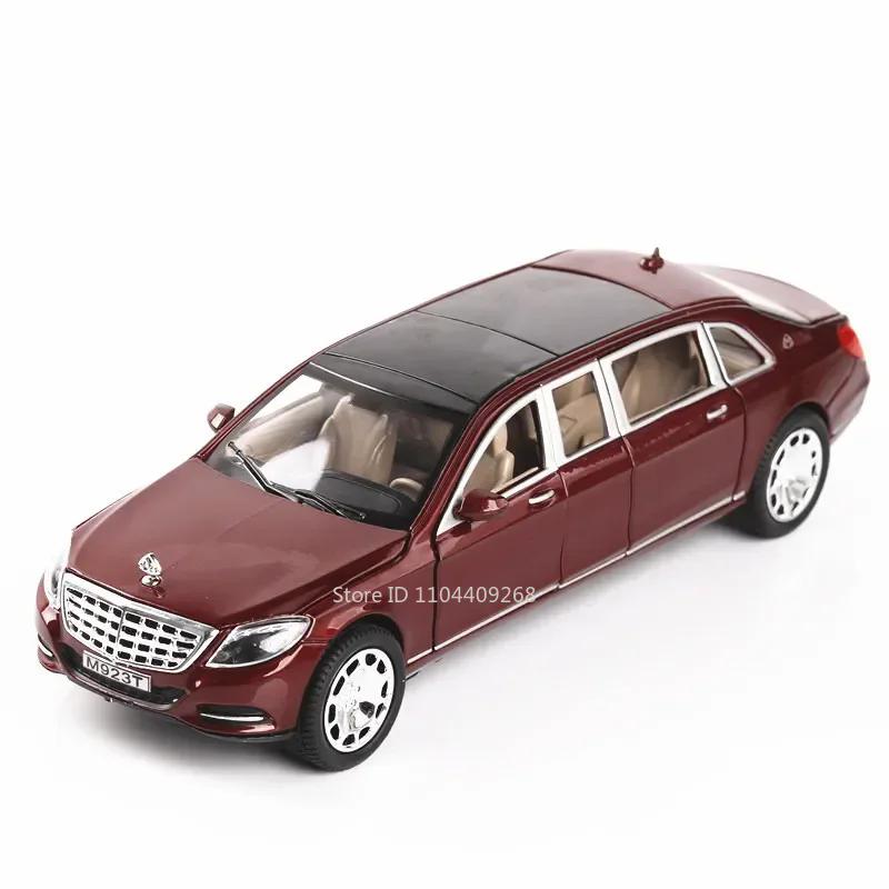 1:24 Scale S600 Sports Car Model Toy Diecast Metal Miniature Vehicles Doors Opened Sound Light Models Hobby Ornaments Gifts