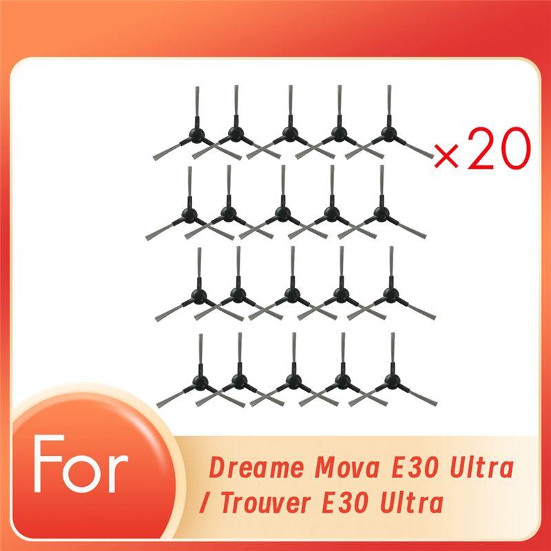 A20F-20 Pcs Side Brush For Dreame Mova E30 Ultra / Trouver E30 Ultra Cleaner Parts Replacement