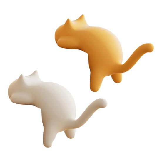 Niedliche Katzen Schreibtischkantenhaken Bohrerfreie Tischkantenaufhänger Kätzchenhaken Schreibtisch-Organizer Haken für Schlüssel Taschen Kopfhörer