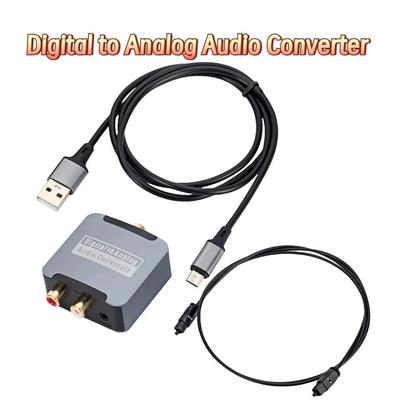 DAC Digitálně-analogový audio převodník Optický SPDIF Toslink Koaxiální vstup na L/R RCA 3,5mm Jack Výstup pro sluchátkový zesilovač