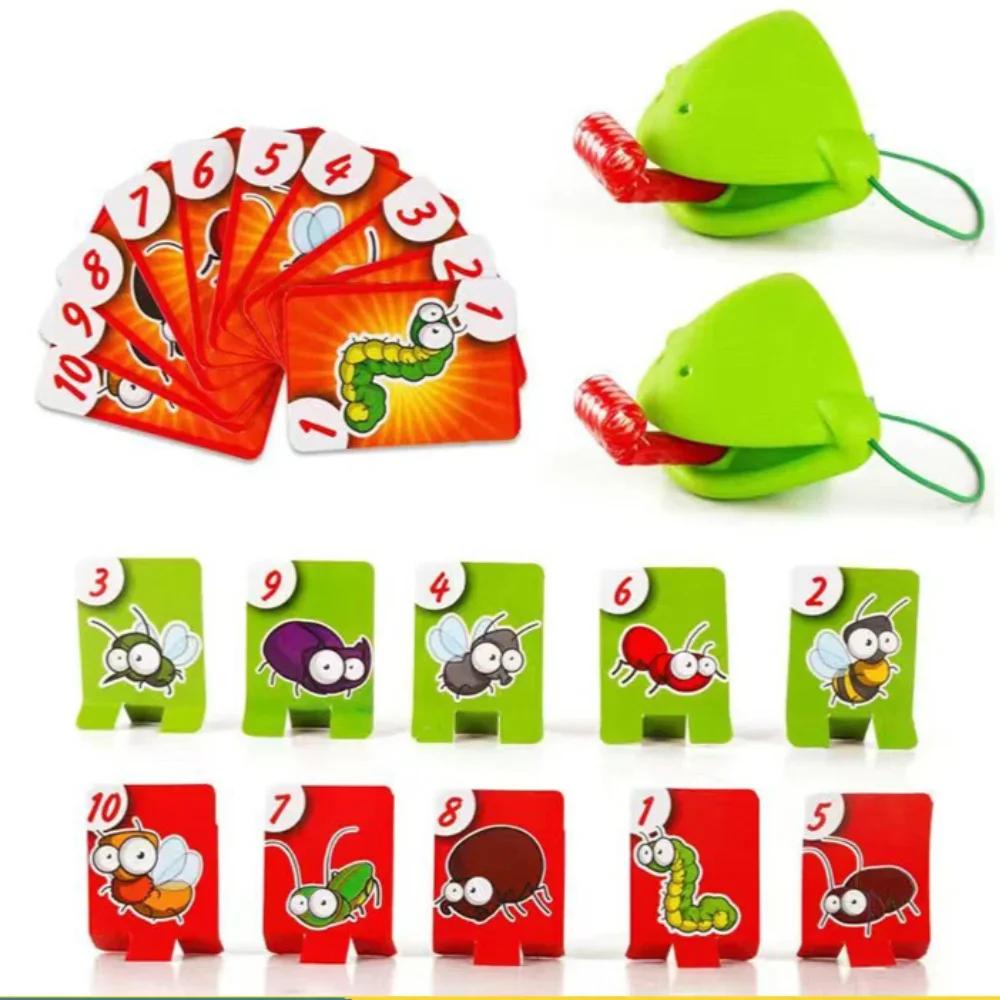 

Frog Mouth Mask Tongue Board Game Playing Cards Playing Music for Competitive Parent Child Interactive Desktop Children s Toys OneSize