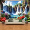 Waterfall Scenery Natural Aesthetics Printed Tapestry - Suitable For Party Themes In Bedrooms And Living Rooms, Home Decoration