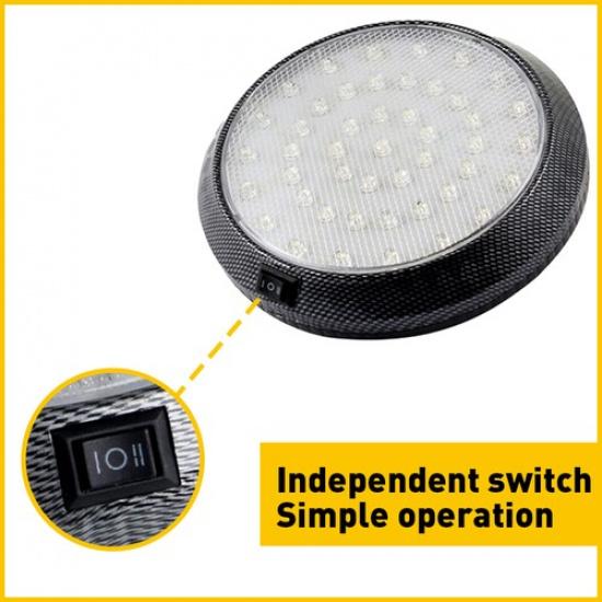RV Interior LED Lights 12V Switched Round Ceiling Light Fixture Camper Trailer