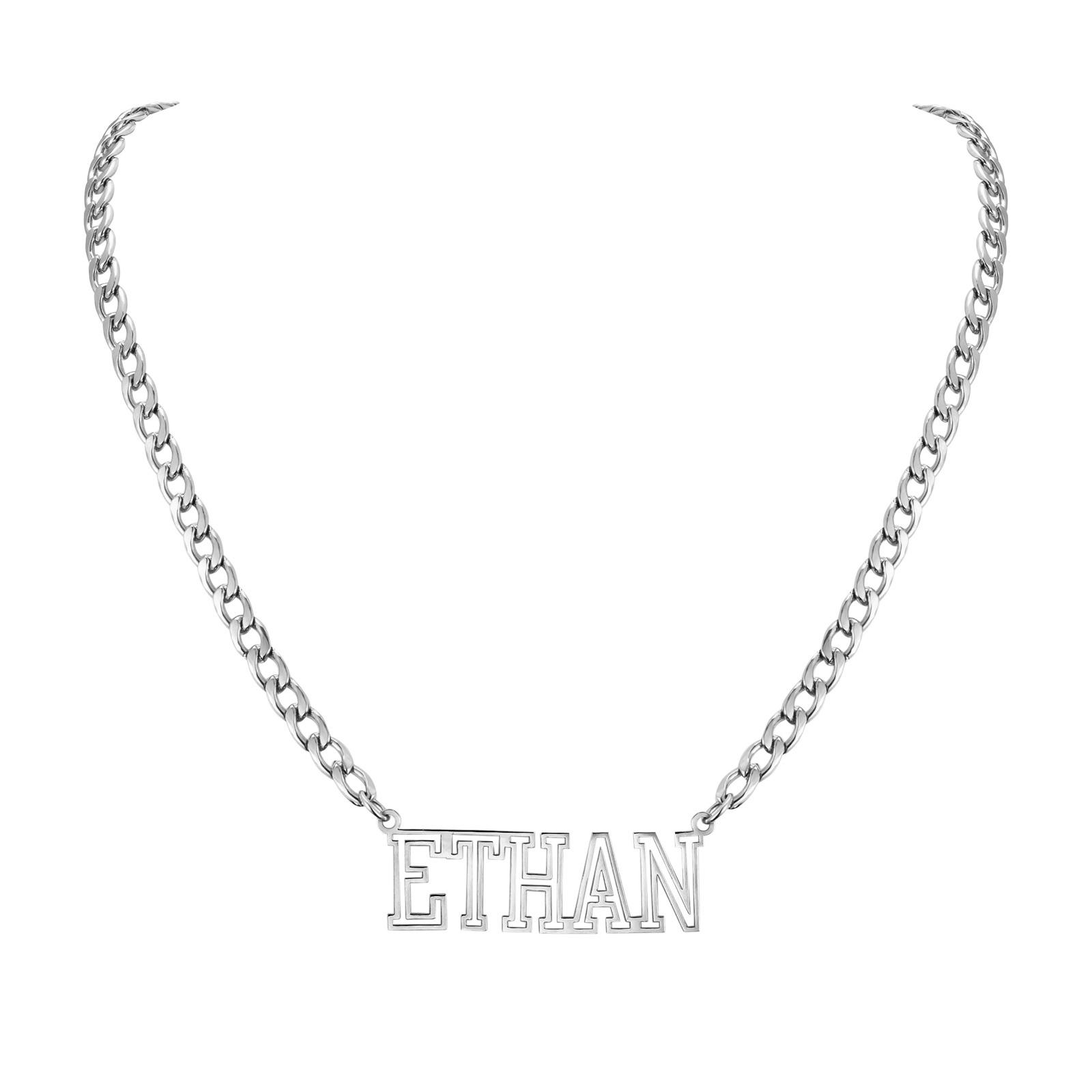 

Free Personalized NK Chain Hollow Name Custom Necklace for Women,Stainless Steel Waterproof Necklace, Elegant Jewelry Gifts 35cm&Customized Type&Commonly