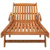 2 Piece Sun Lounger Set Solid Acacia Wood