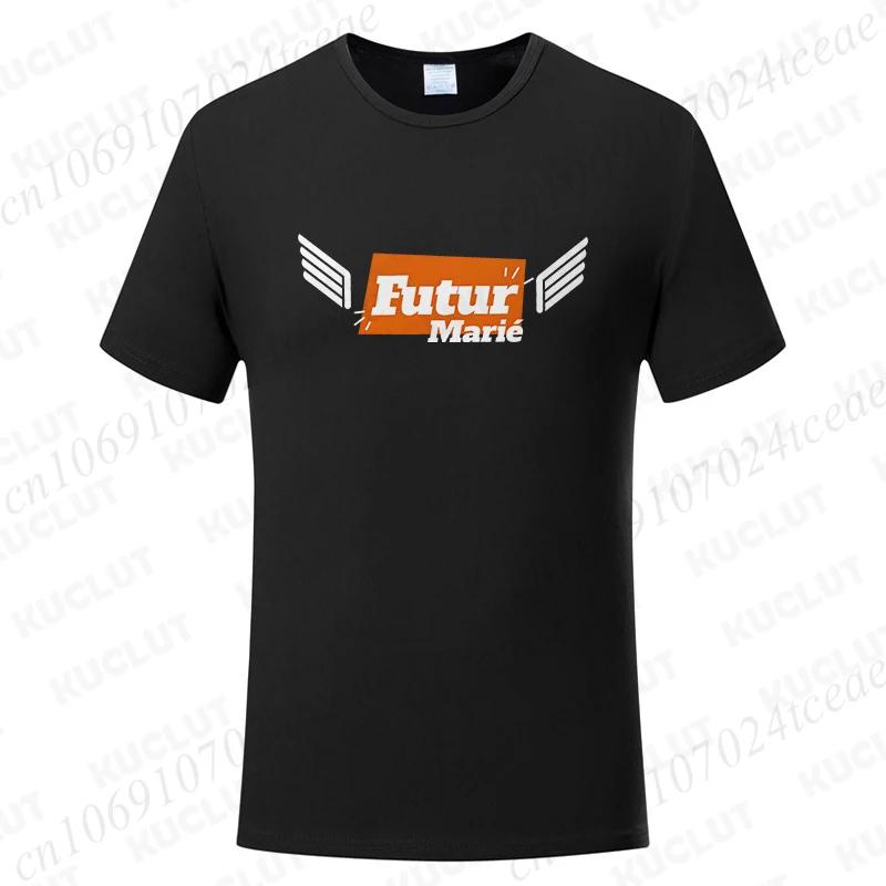 French Evg Team Future Groom Man T-shirt Boyfriend Single Farewell Bachelor Party Squad Tees Shirt Funny Graphic Wedding Tops