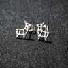 Christmas Tree Reindeer Pattern Earrings Women Student Teen New Year Gift Stainless Steel Cartilage Piercing Earring Zircon