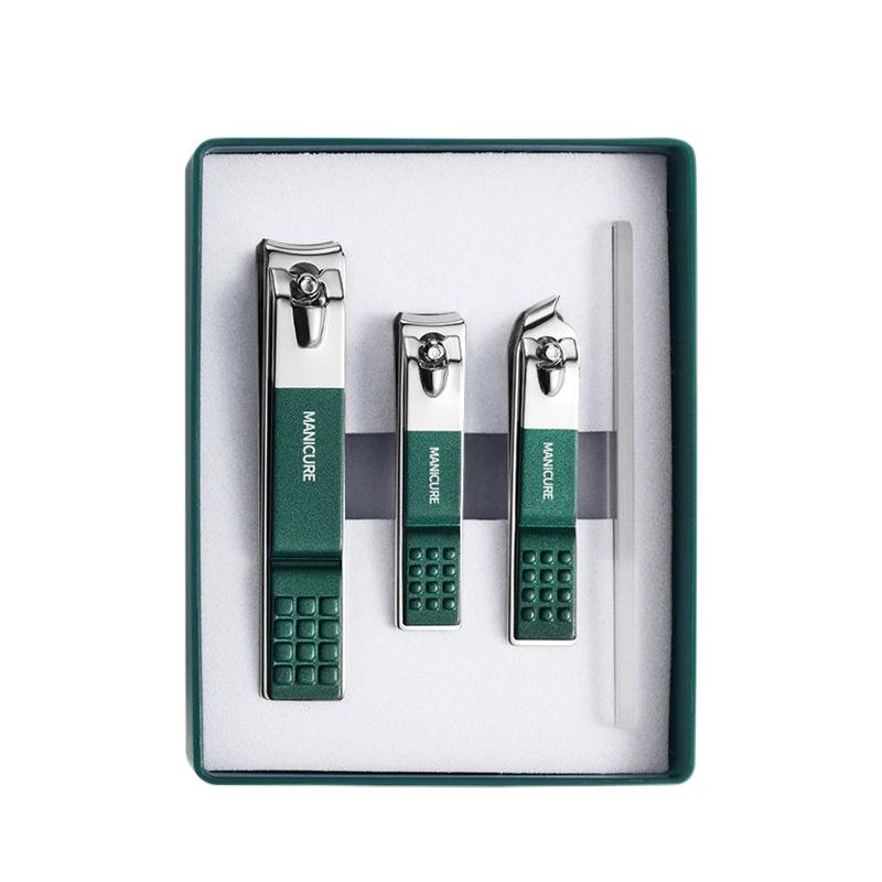 German Craftsmanship Anti-Splash Nail Clipper Set - Four Pieces with Gift Box